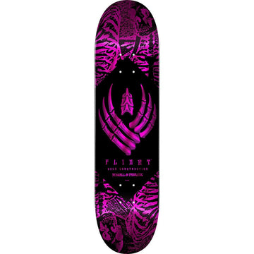 Powell Peralta - Skeleton Pink Foil Flight 8.0 Skateboard Deck.