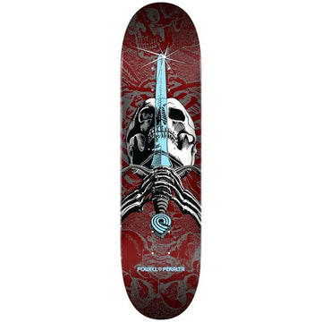 Powell Peralta - Skull & Sword Burgundy 7.5 Skateboard Deck.