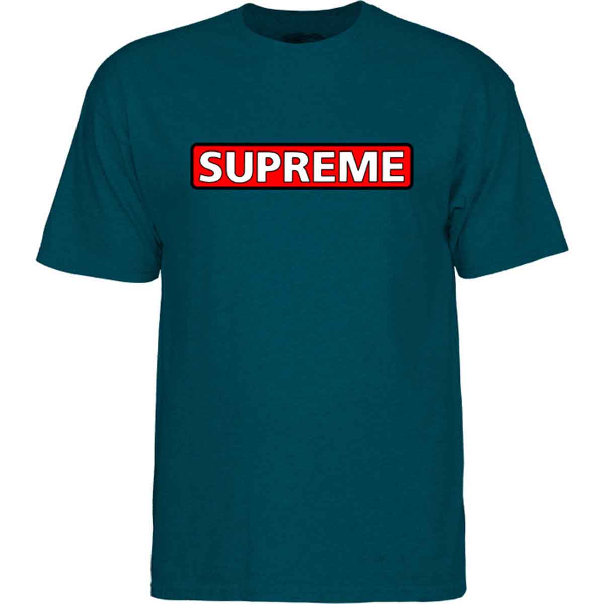 Powell Peralta Supreme Tee Midnight Teal Front