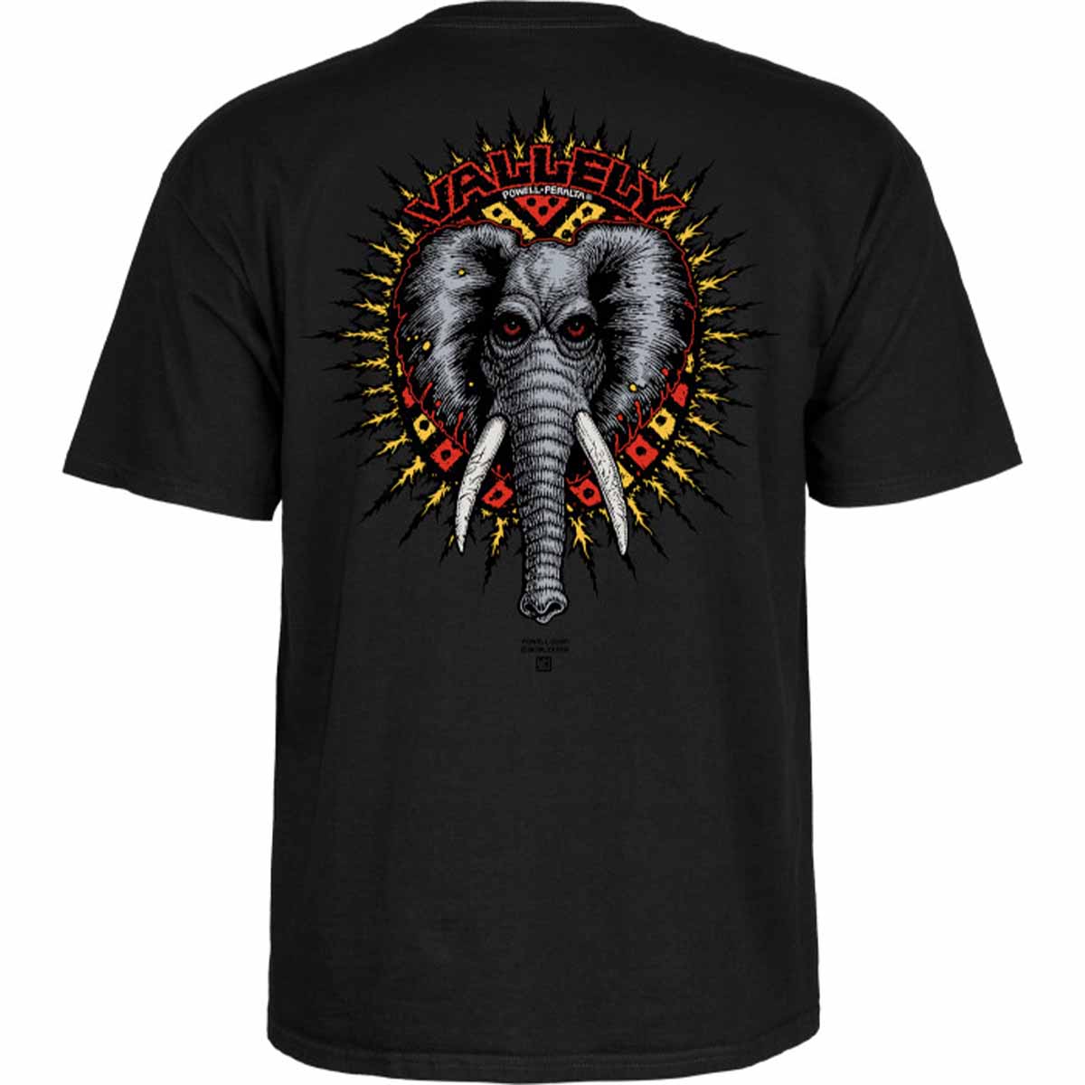Powell Peralta Mike Vallely Elephant Tee Black Back