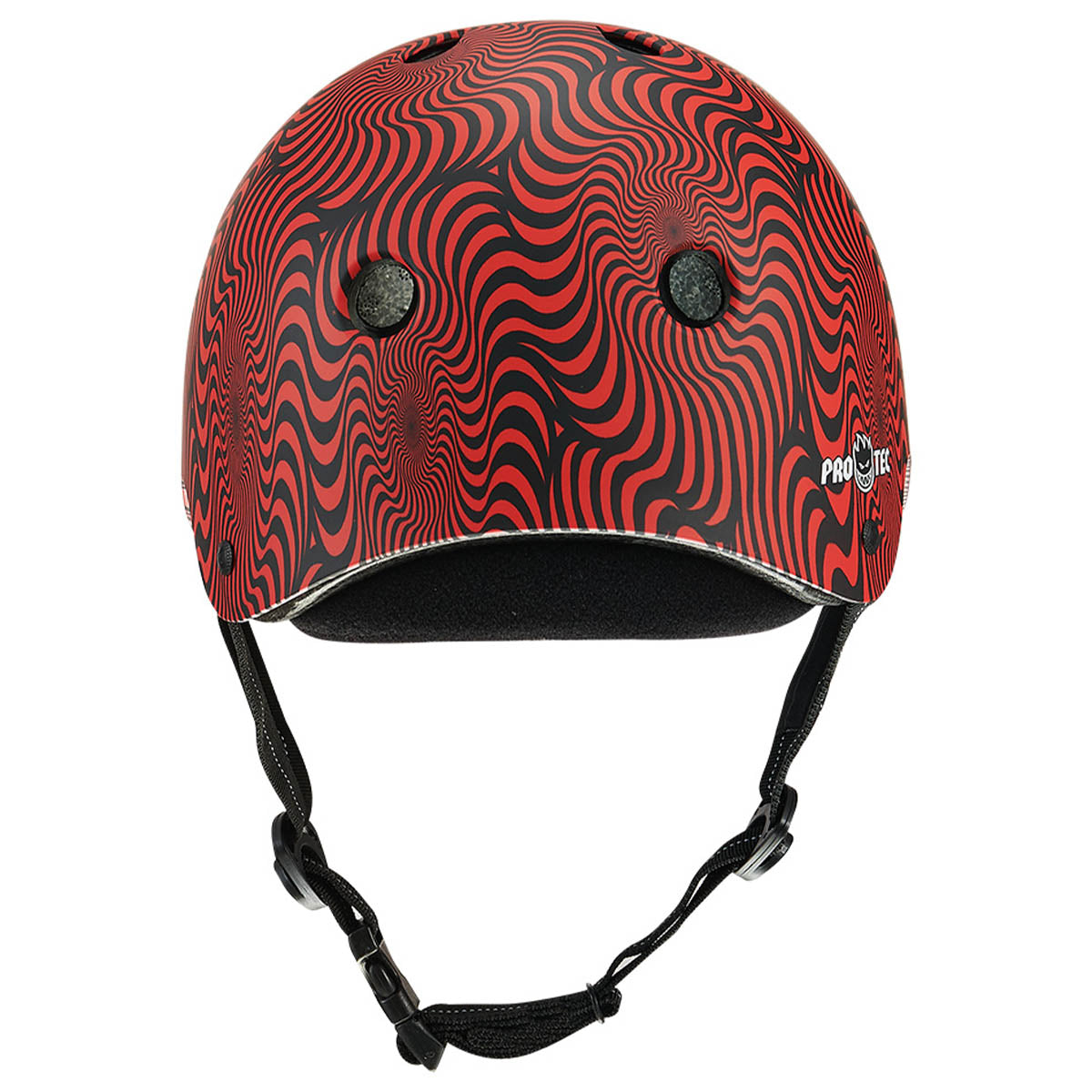 Pro Tec Low Pro Certified Helmet Spitfire Red Swirl Back