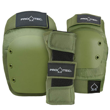 Pro Tec Street 3 Pack Pad Set Army Green