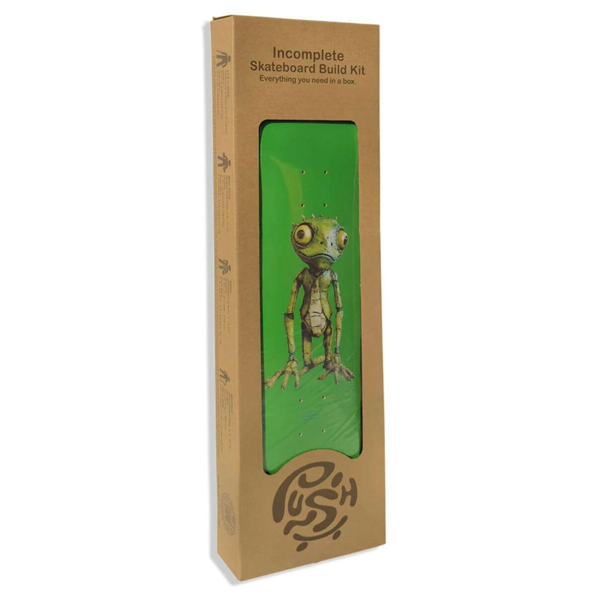 Push - Lizard Guy Incomplete 7.5 Complete Skateboard.