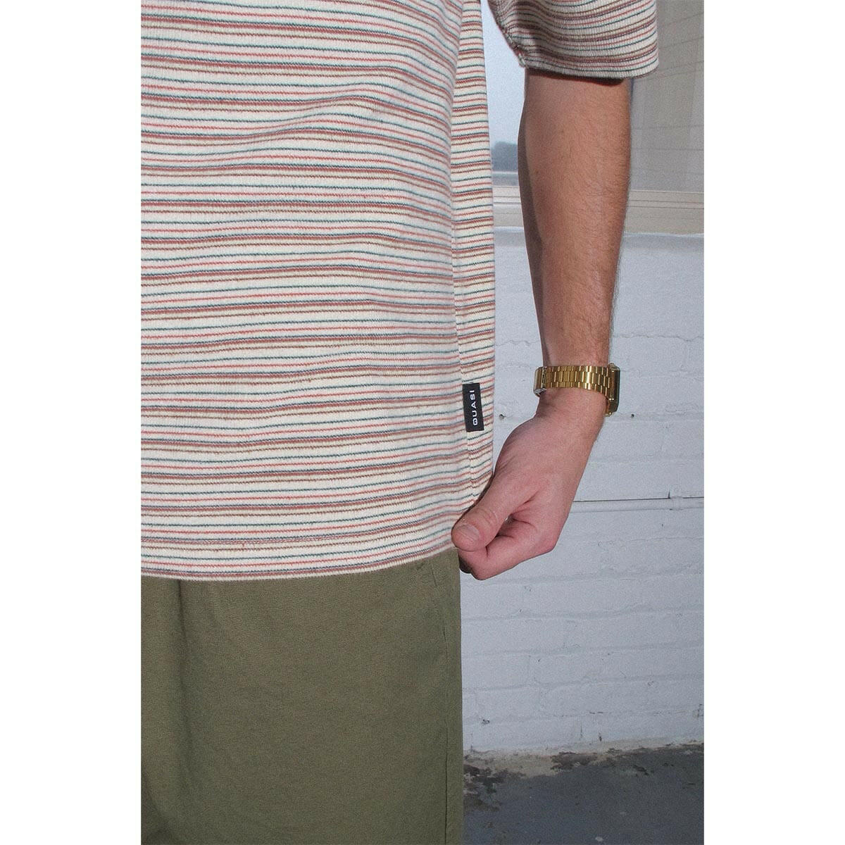 Quasi - Sync Striped Tee Cream.