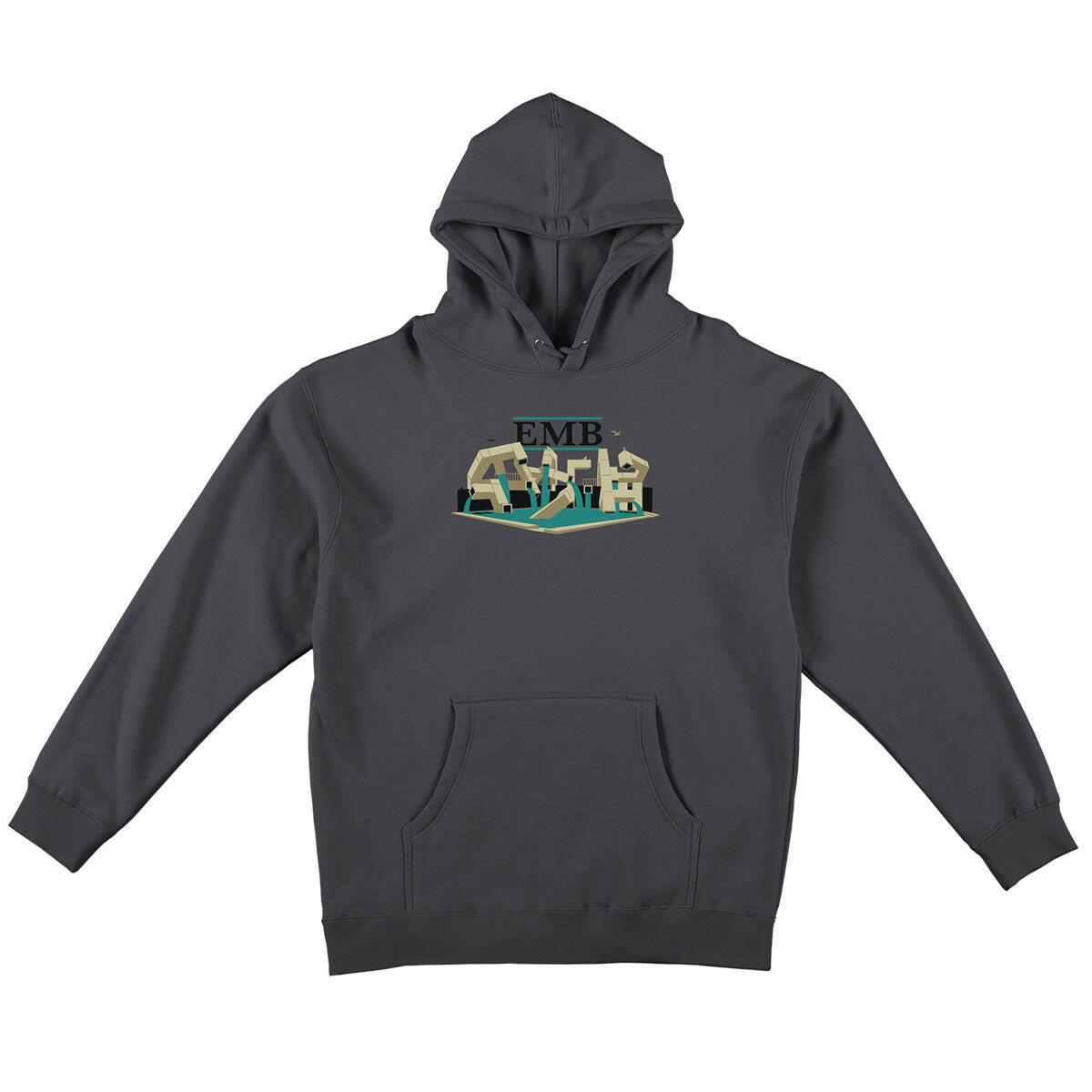 Real - EMB Hoodie Charcoal.