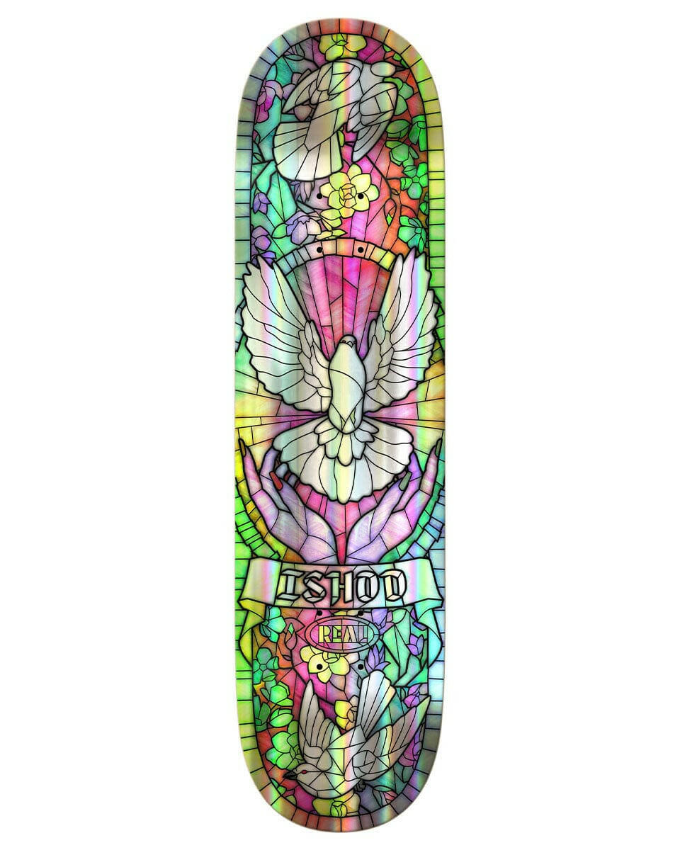 Real - Ishod Wair Holographic Cathedral Twin 8.25 Skateboard Deck.