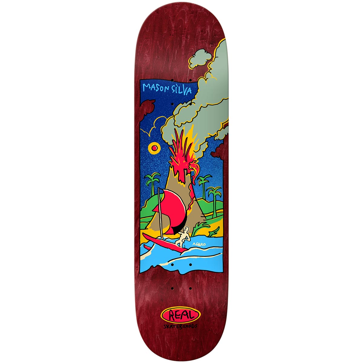 Real Mason Silva Volcano True Fit 8.38 Skateboard Deck
