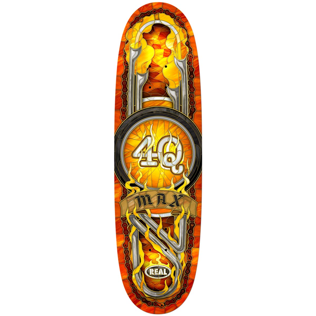 Real Max Schaff 4Q Cathedral 9.1 Skateboard Deck