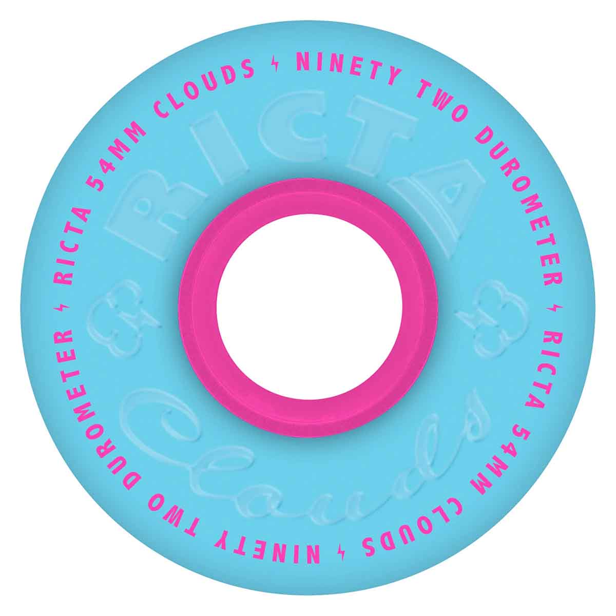 Ricta Clouds Blue/Pink 54MM 92A Skateboard Wheels