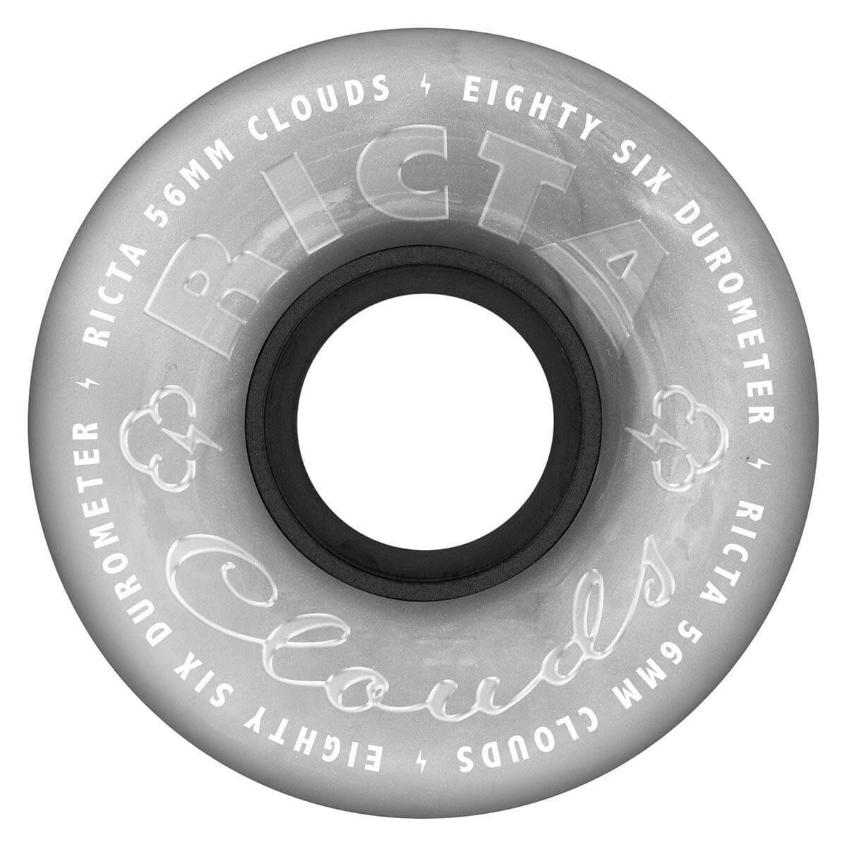 Ricta - Clouds Metallic Silver 56MM 86A Skateboard Wheels.