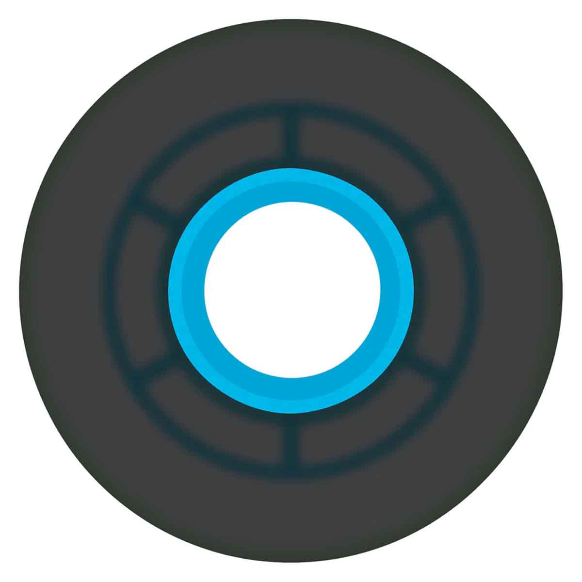 Ricta Clouds Transparent Black/Blue 57MM 78A Skateboard Wheels Side