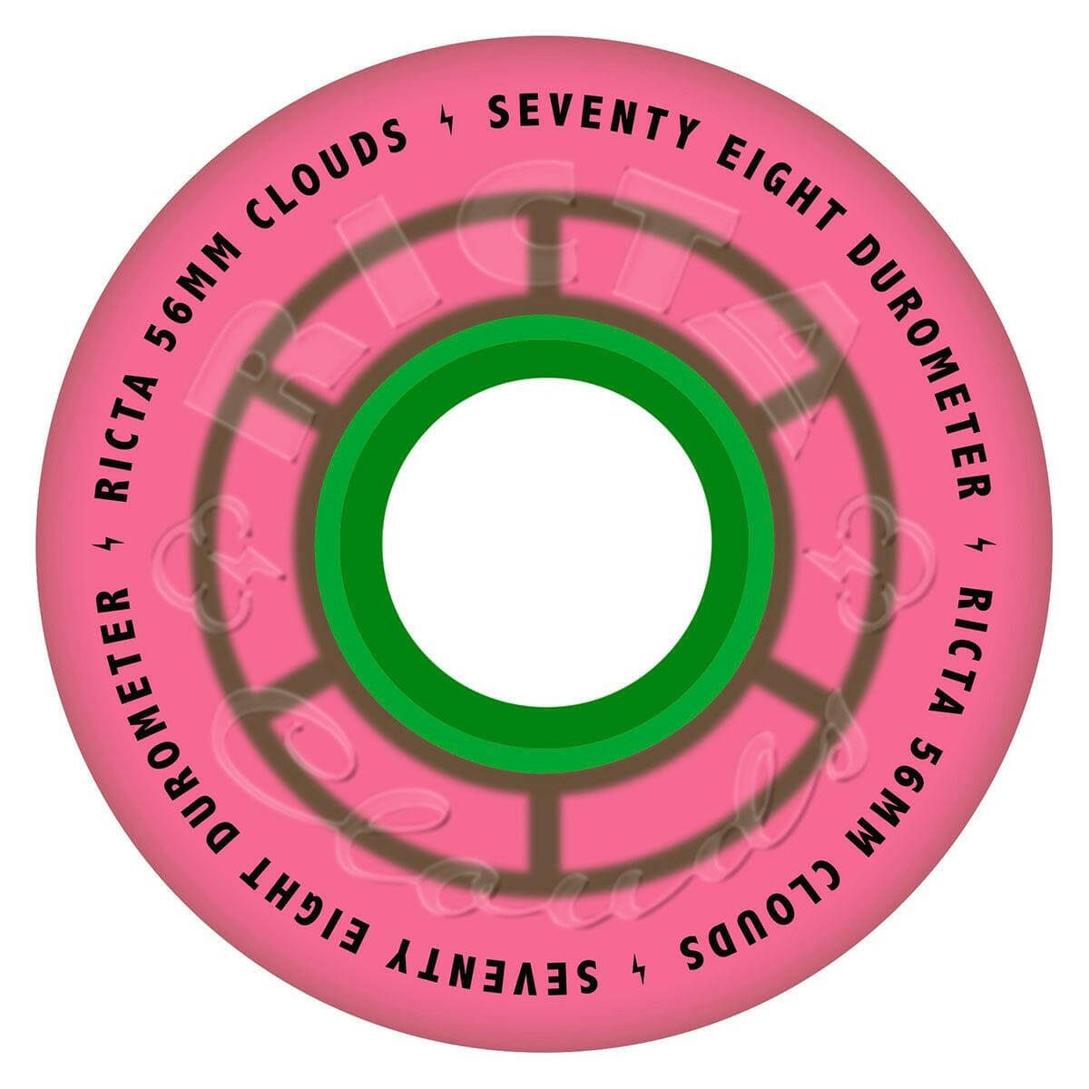 Ricta - Clouds Watermelon Pink 56MM 78A Skateboard Wheels.