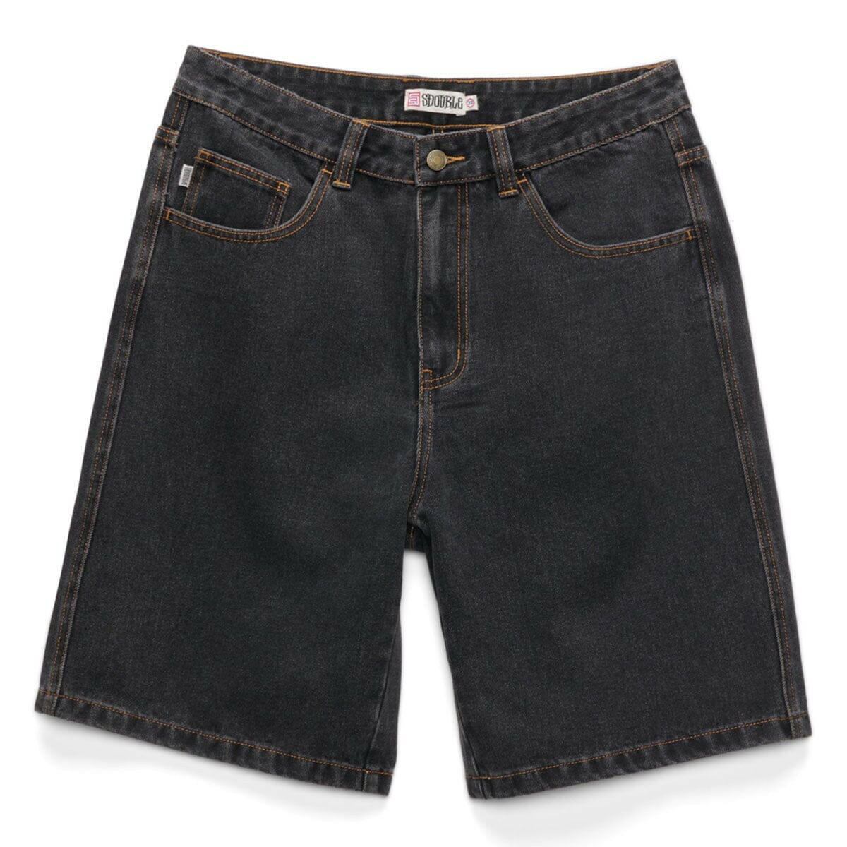 S/Double - Denim Standard Shorts Washed Black.