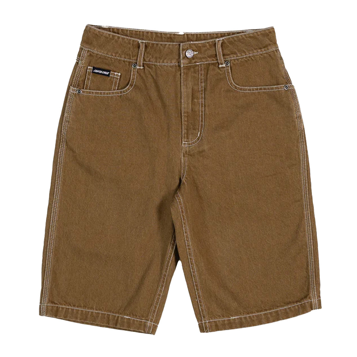 Santa Cruz - Brain Dot Bone Stack Youth Shorts Tan.