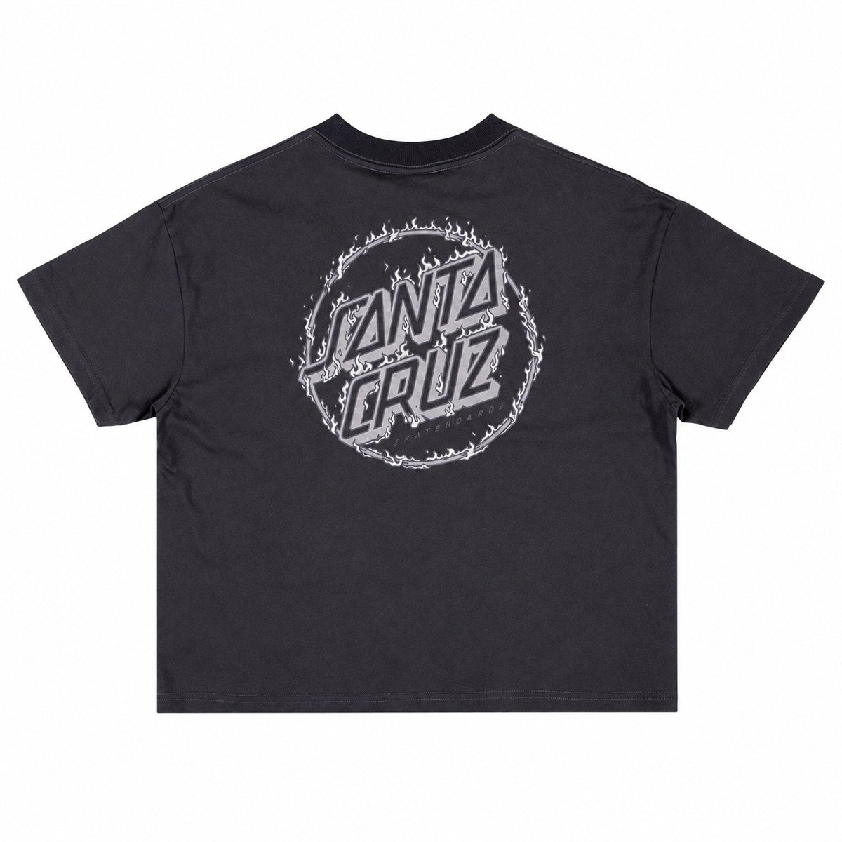 Santa Cruz Burnt Opus Oversized Youth Tee Off Black - back