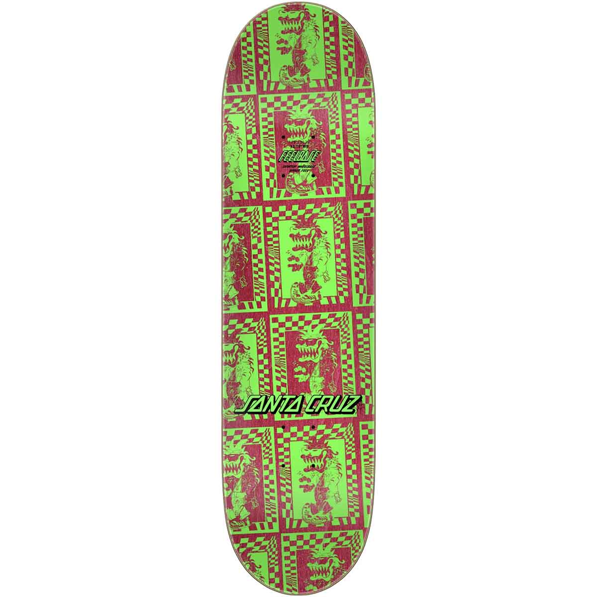 Santa Cruz Check Gremlin FeelBase 7.75 Skateboard Deck Top