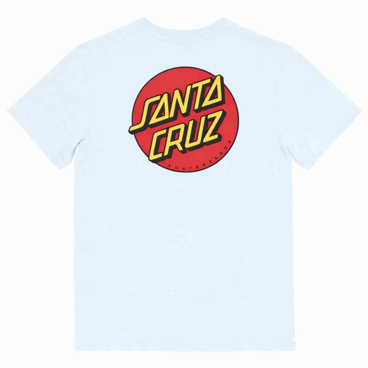 Santa Cruz Classic Dot Chest Youth Tee Light Blue Back