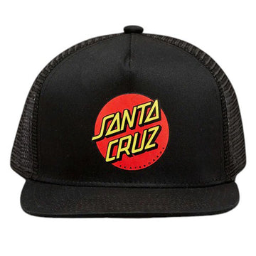 Santa Cruz Classic Dot Youth Trucker Black Front