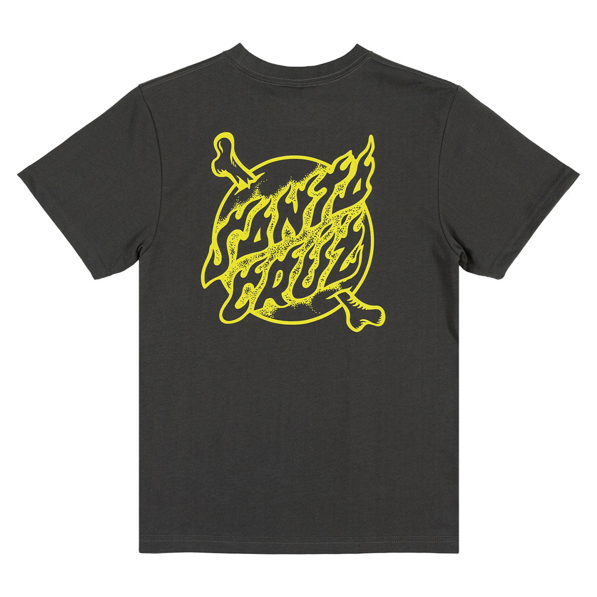 Santa Cruz Crossbone Dot Mono Centre Youth Tee Onyx Back