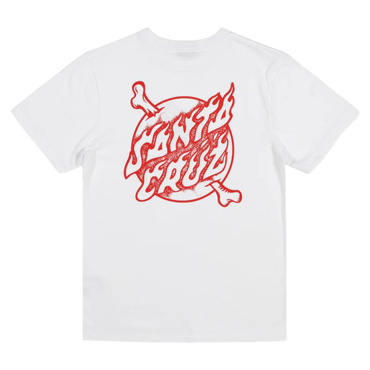 Santa Cruz Crossbone Dot Mono Centre Youth Tee White Back