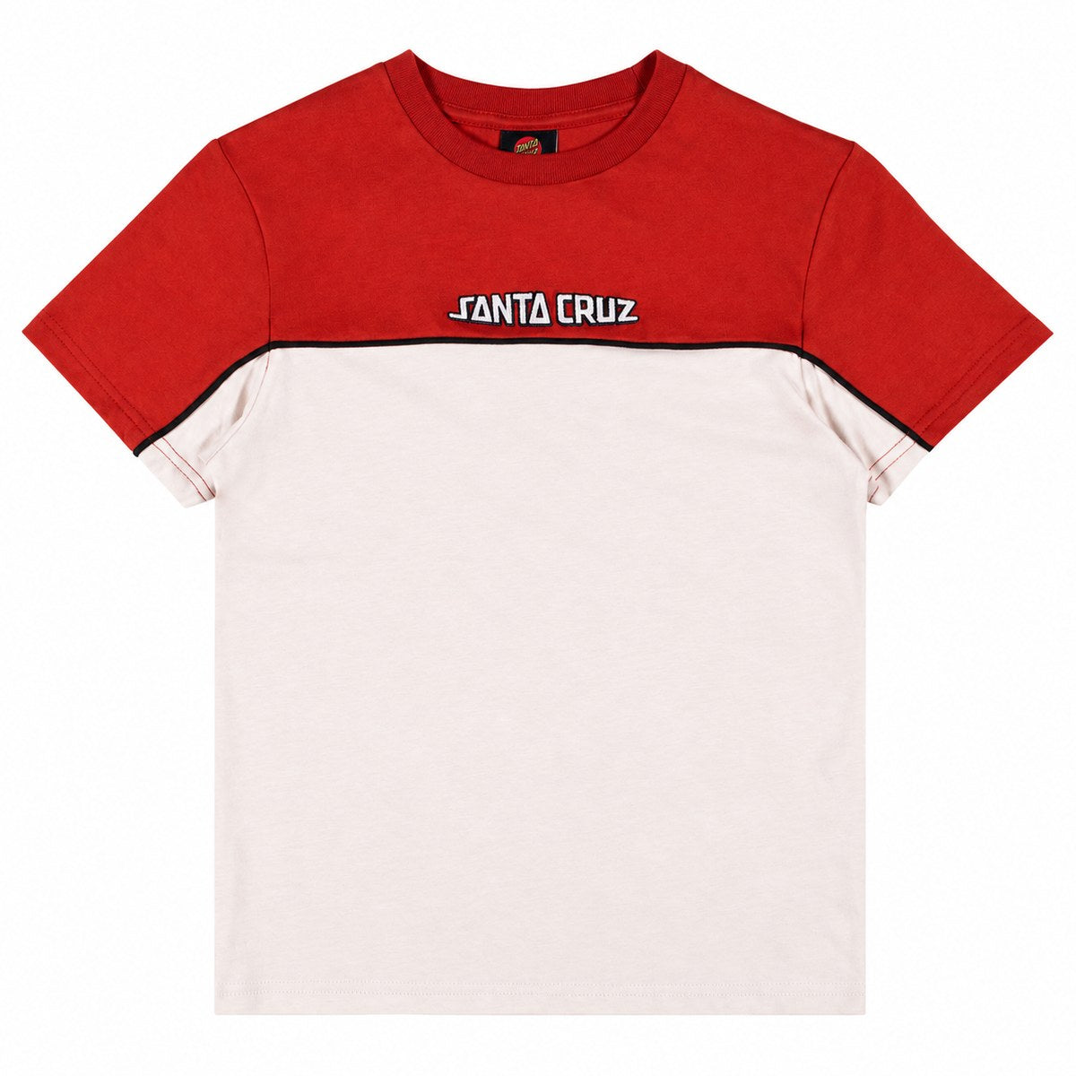 Santa Cruz Fisheye Strip Front Youth Tee Red - front