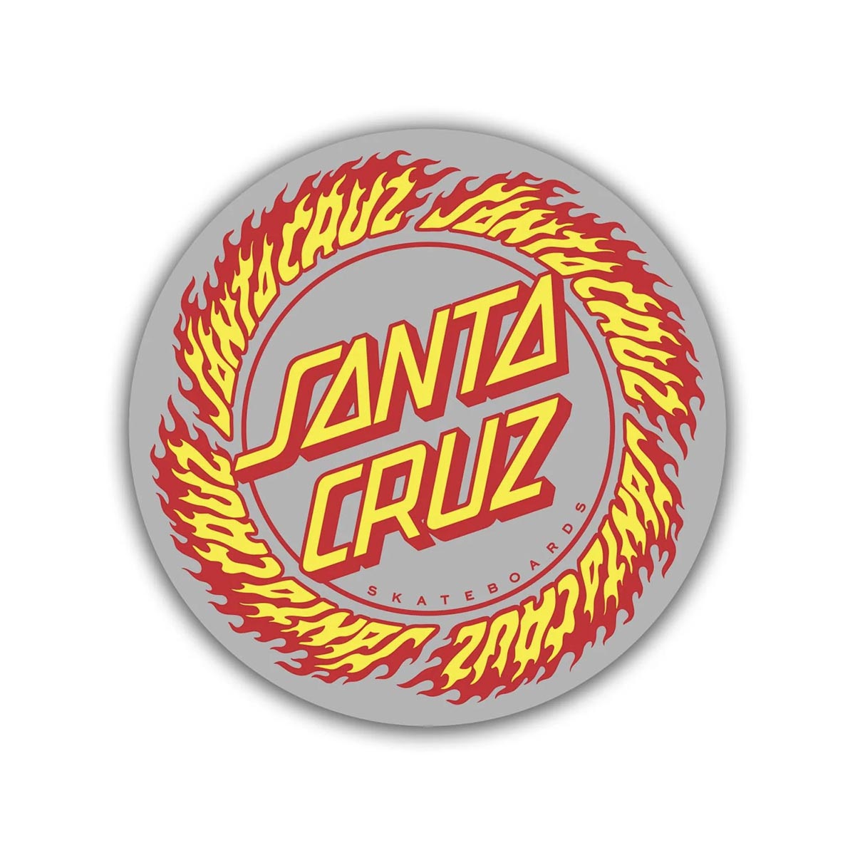 Santa Cruz Flame Ringed Dot 3.5" Sticker
