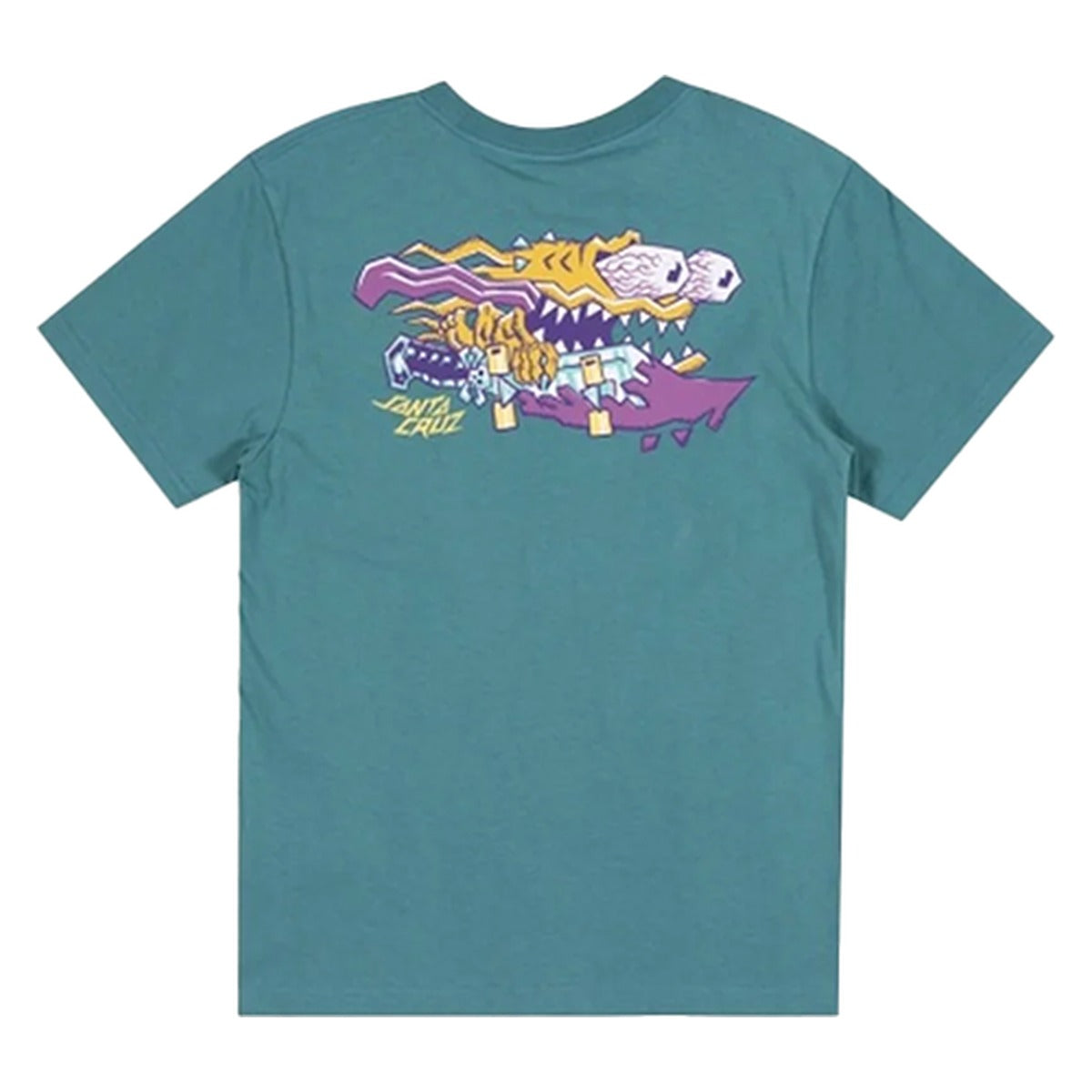 Santa Cruz - Meek Scratched Slasher Youth Tee Teal - back view