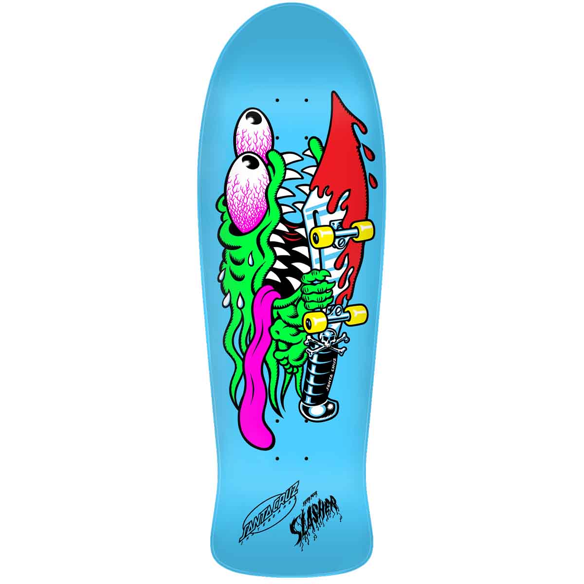 Santa Cruz Meek Slasher Blue 10.1 Reissue Skateboard Deck