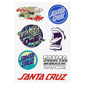 Santa Cruz Multi Logo Sticker Sheet