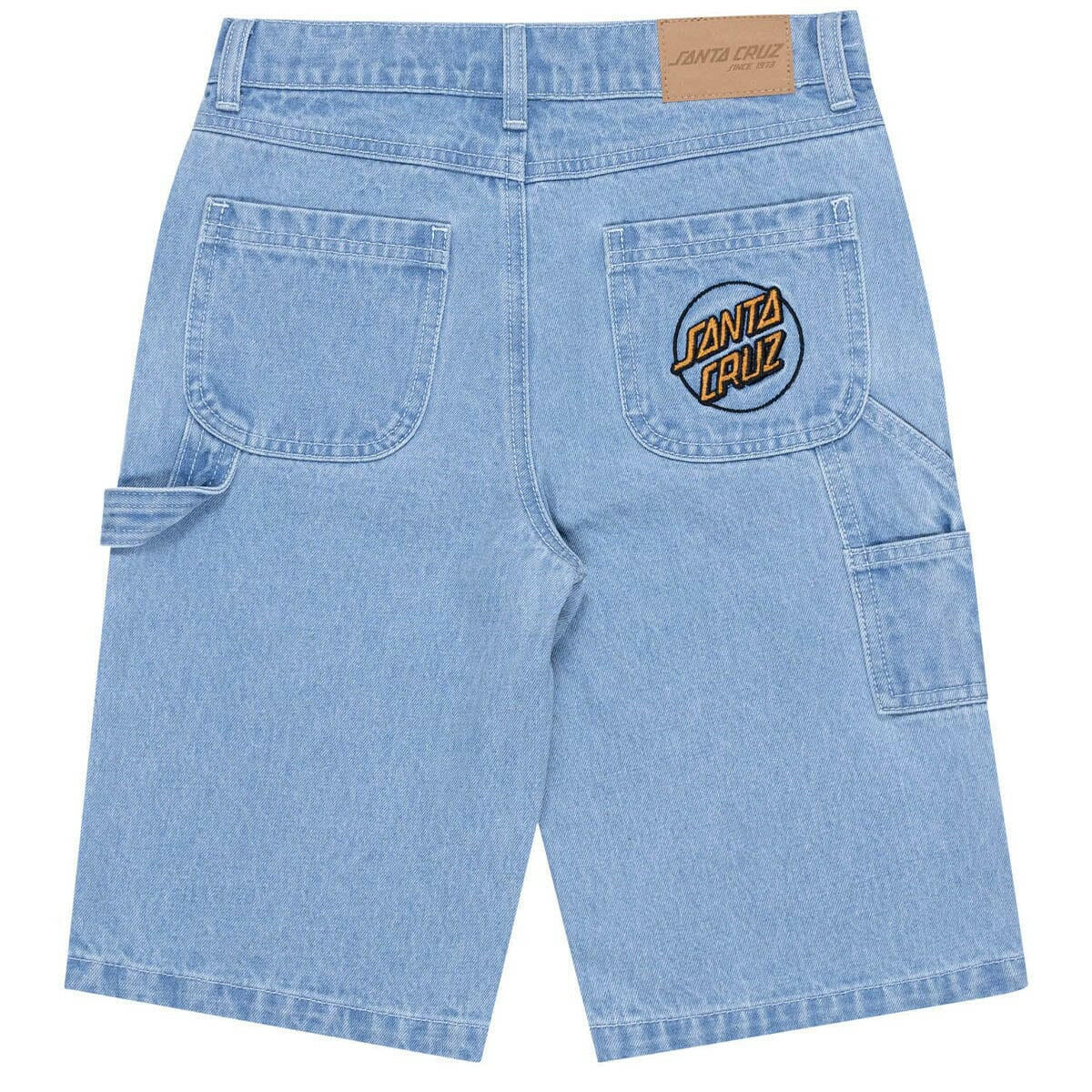 Santa Cruz - Opus Grip Dot Youth Carpenter Shorts Bleached Denim.