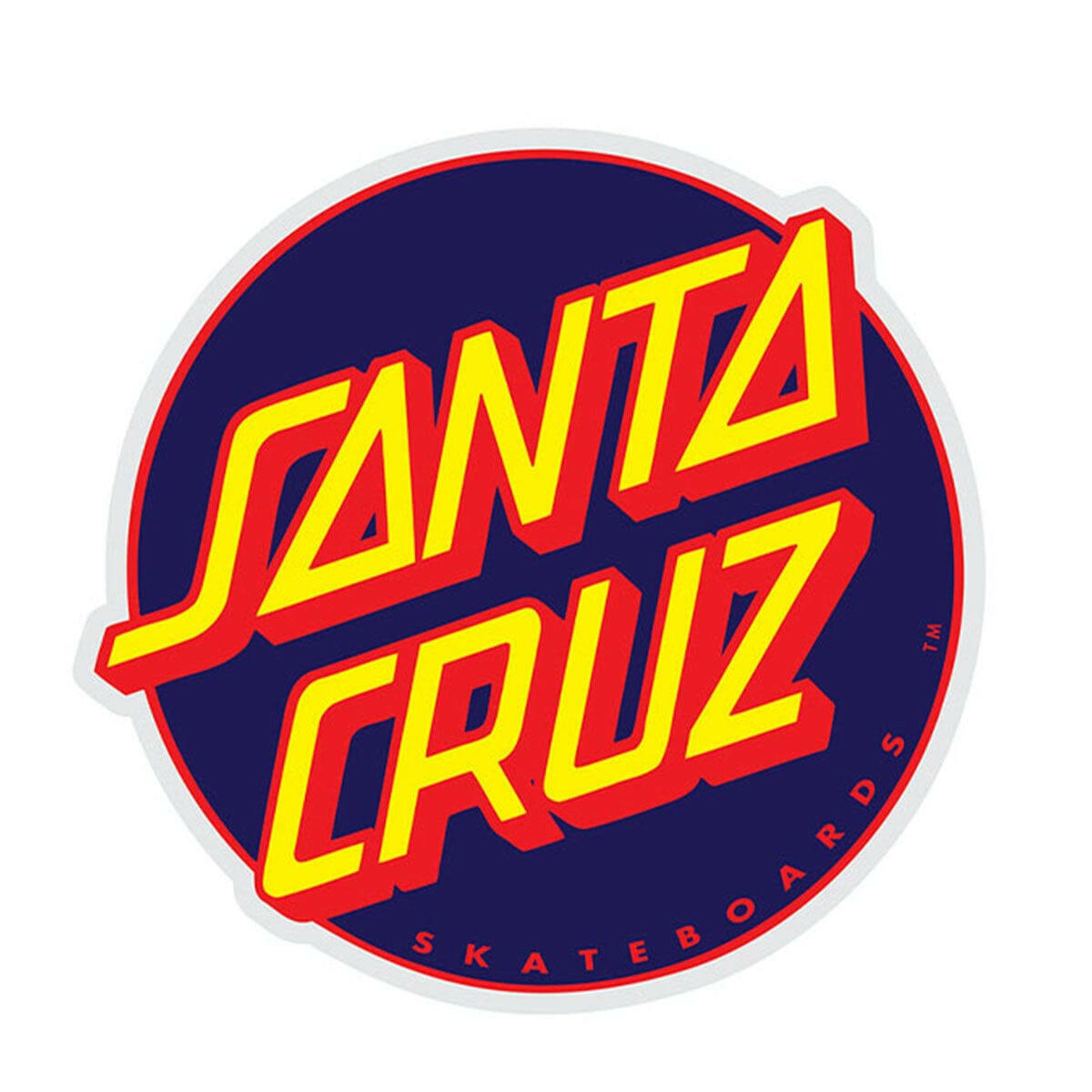Santa Cruz - Other Dot Navy/Red 3" Sticker.