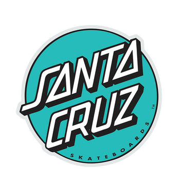 Santa Cruz - Other Dot Turquoise/Black 3" Sticker.