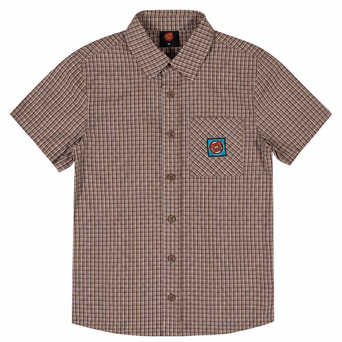 Santa Cruz Roskopp Target Dot Patch Youth Shirt Tan - front
