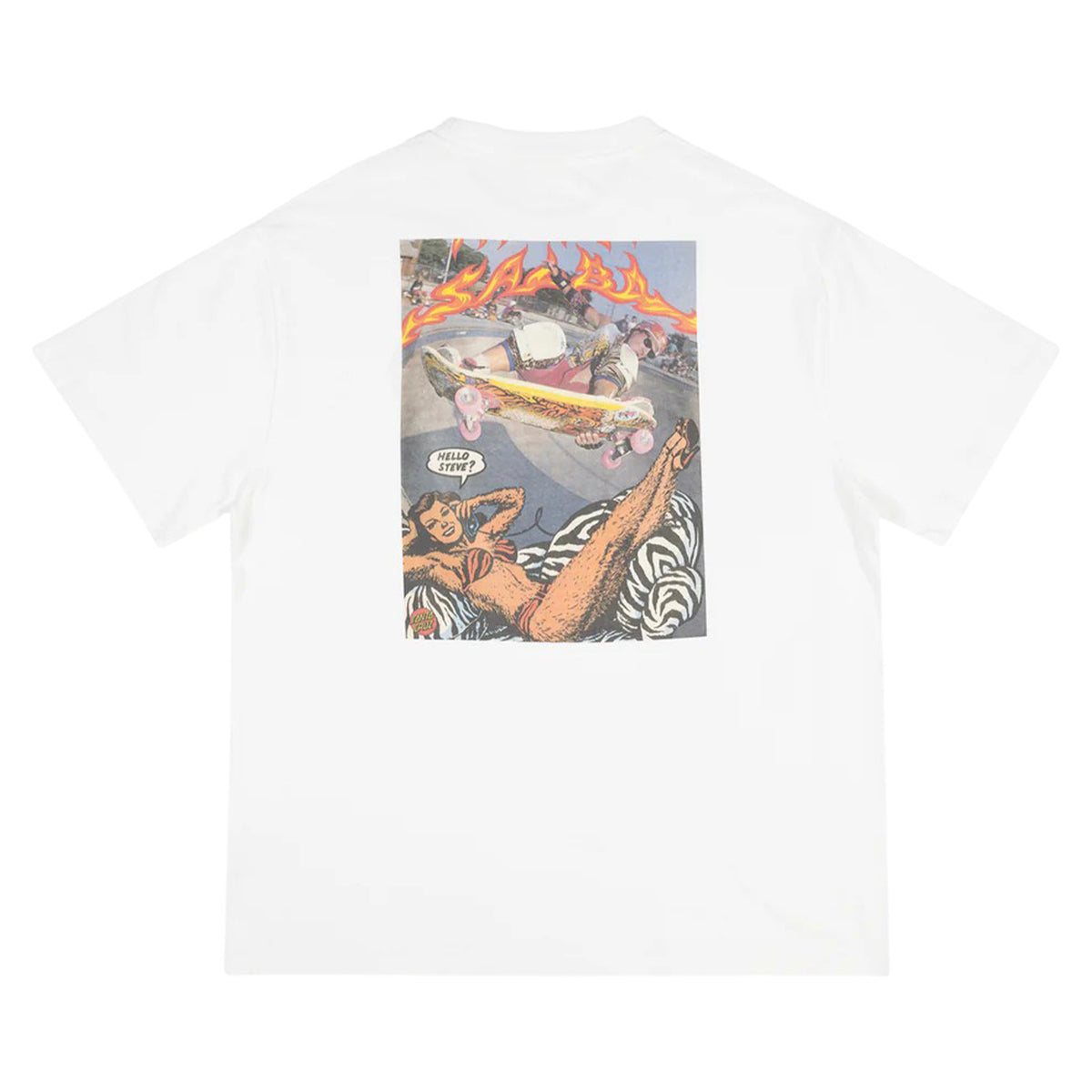 Santa Cruz Salba Hello Ad Tee White Back