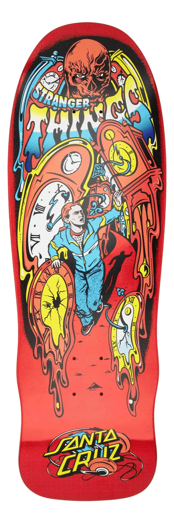 Santa Cruz X Stranger Things Grabke Max Melting Clock 9.7 Skateboard Deck