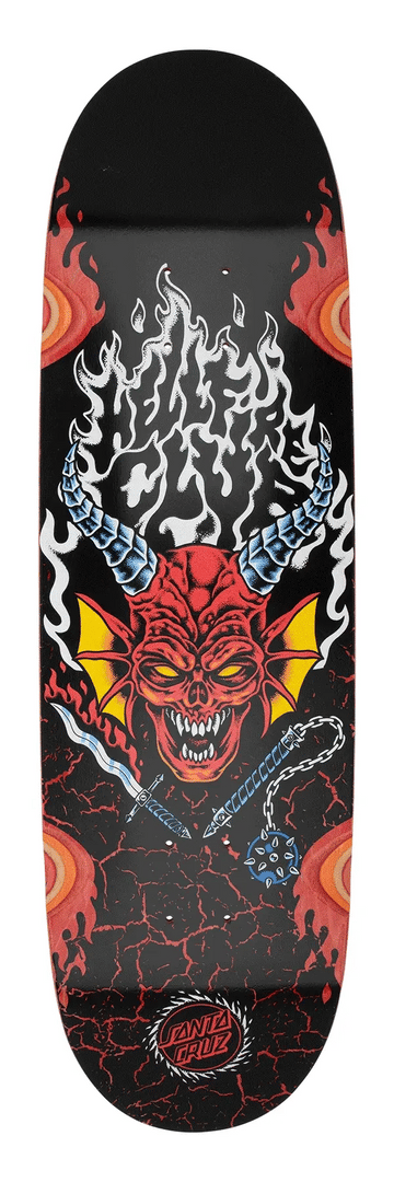 Santa Cruz X Stranger Things Hellfire Club Flames 9.0 Skateboard Deck