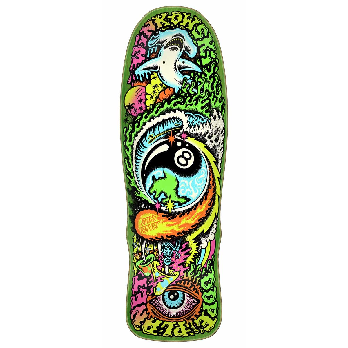 Santa Cruz Erick Winkowski Dope Planet Micro Freaks Green 8.75 Skateboard Deck