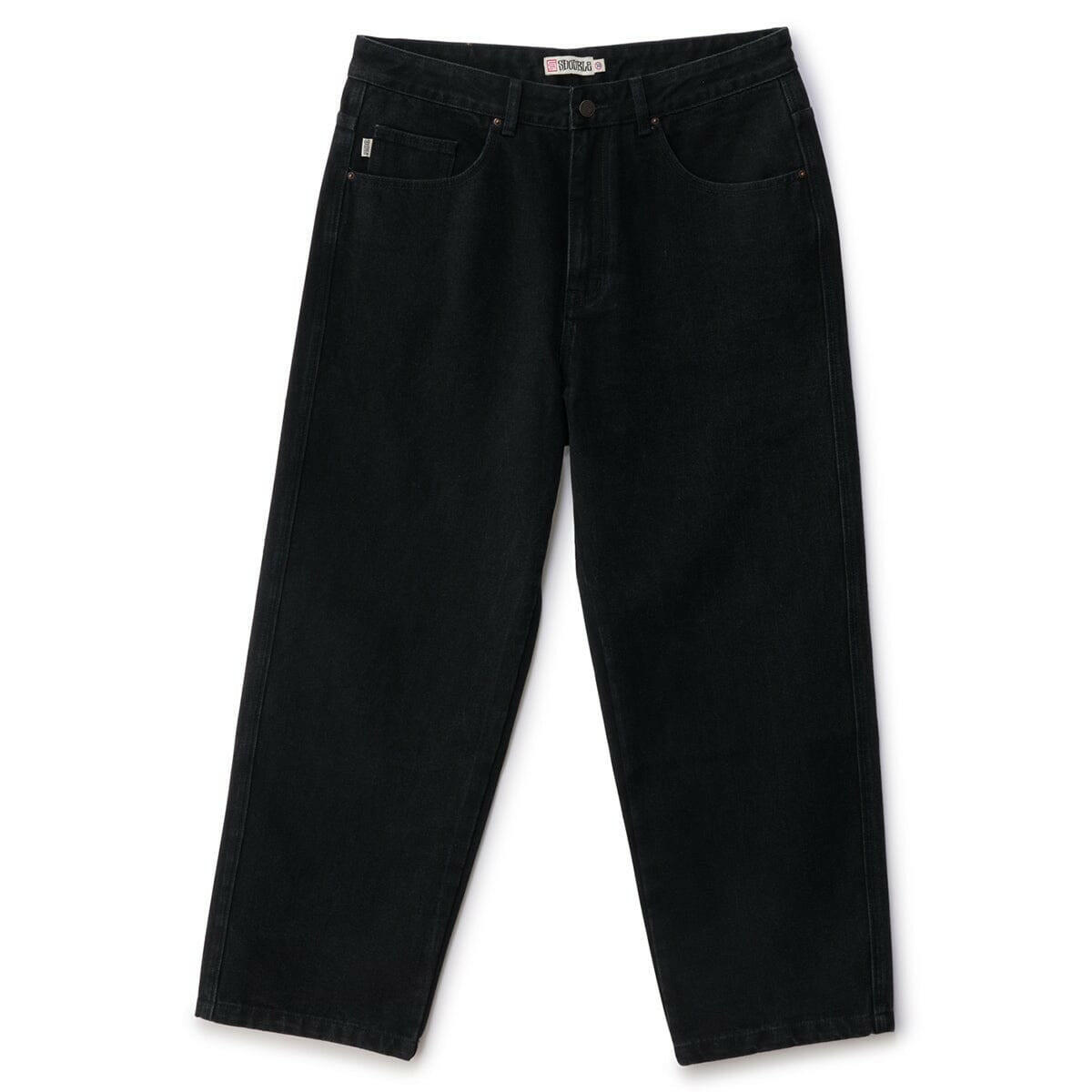 S/Double - Emb Denim Standard Jeans Black Wash.