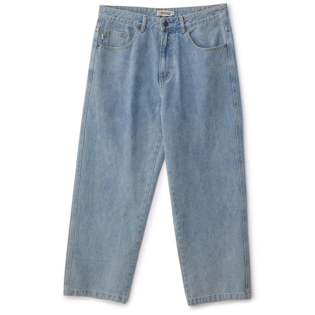 S/Double - Emb Denim Standard Jeans Fade Wash.