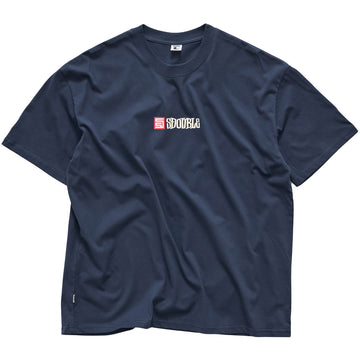 S/Double S Cube Mid Block Tee Navy Front