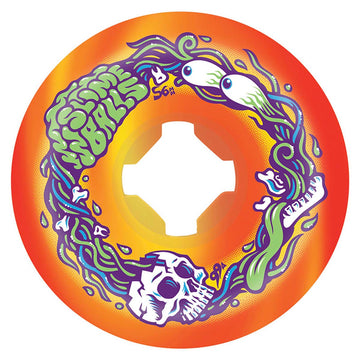Slime Balls Brains Speed Balls Orange/Yellow Swirl 56MM 99A Skateboard Wheels