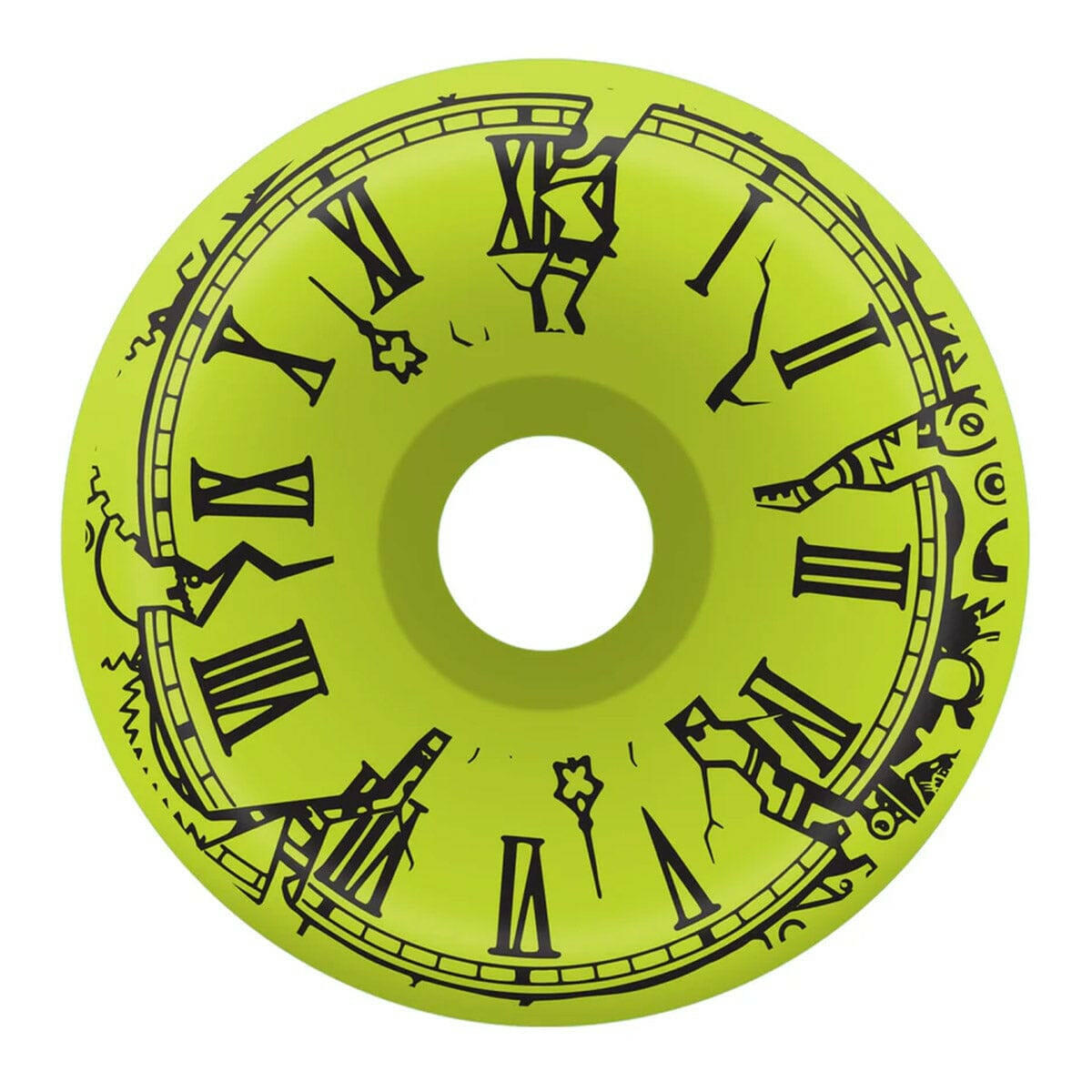 Slime Balls - Grabke Exploding Clock Neon Green 60MM 95A Skateboard Wheels.