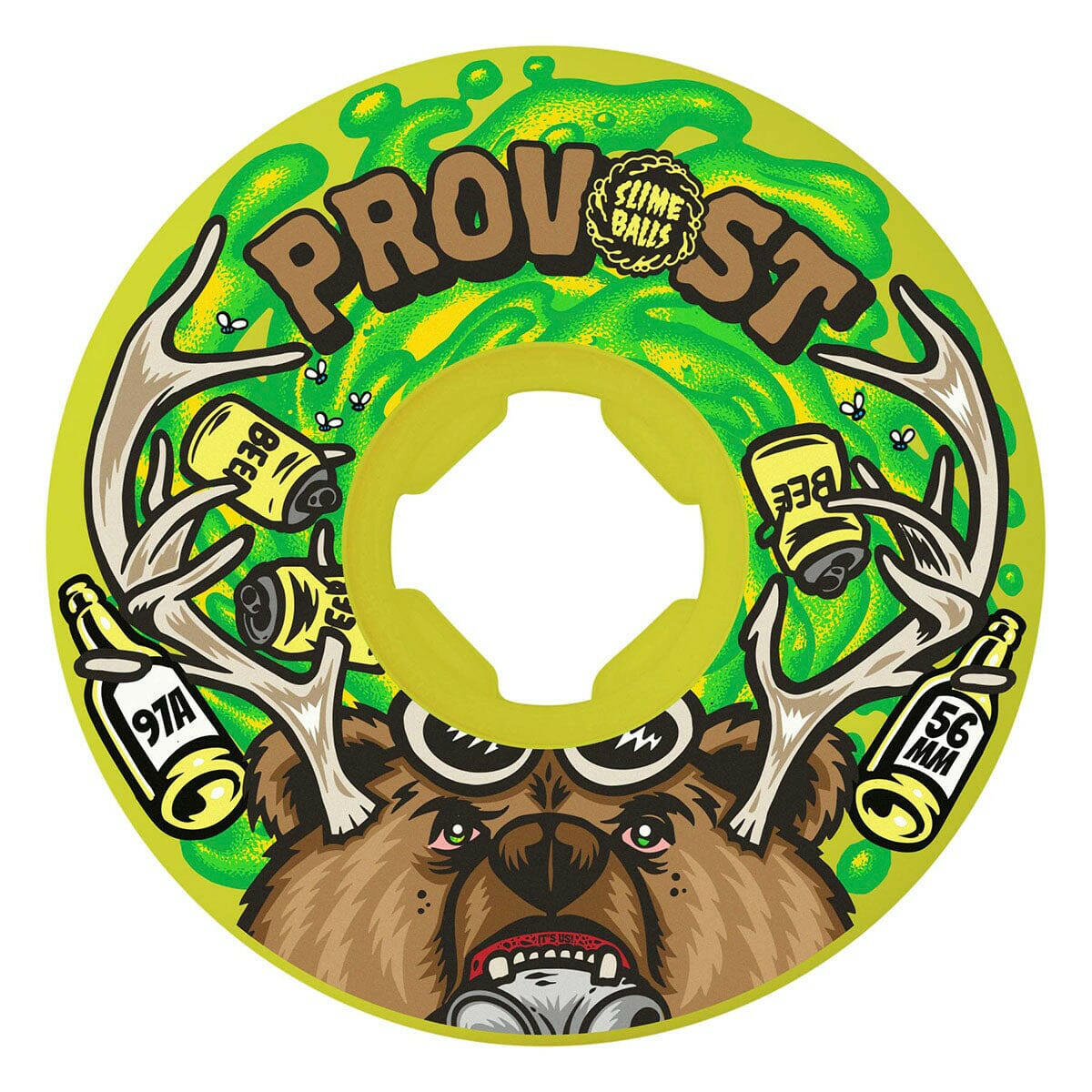 Slime Balls - Collin Provost Beer Vomit Mini 56MM 97A Skateboard Wheels.