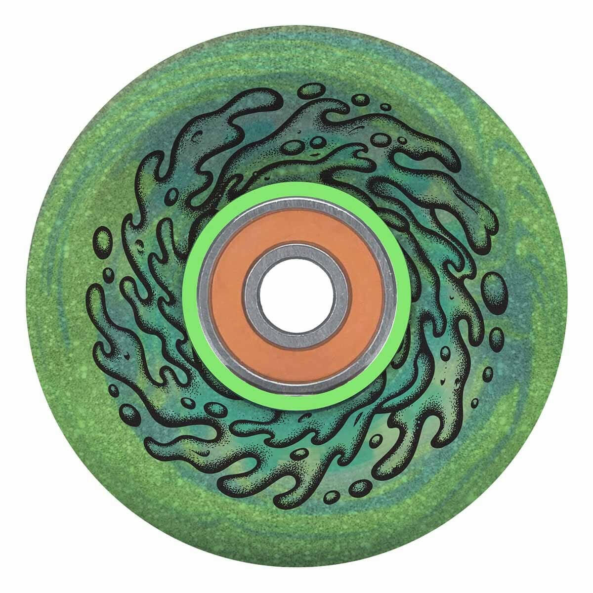 Slime Balls - Light Ups OG Slime Blue/Green Glitter 60MM 78A Skateboard Wheels.