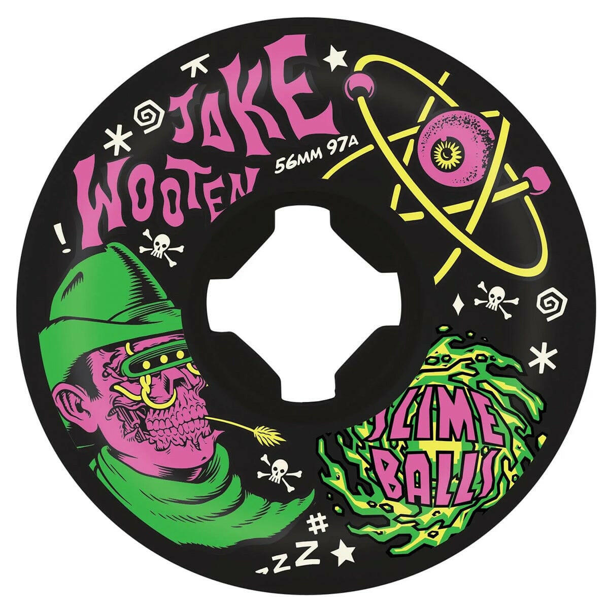 Slime Balls - Wooten Fever Dream Vomit Mini Black 56MM 97A Skateboard Wheels.