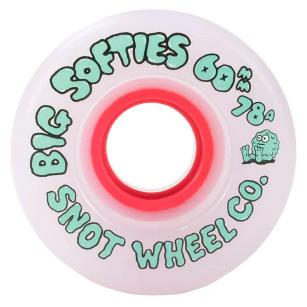 Snot - Big Softies Clear/Orange 60MM 78A Skateboard Wheels.