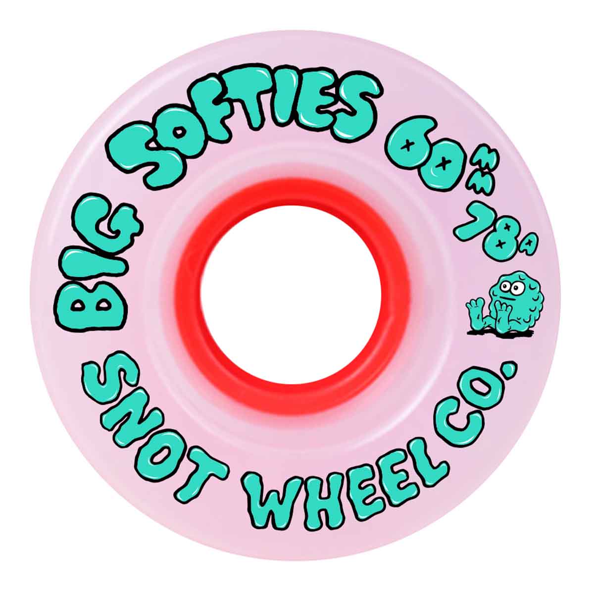 Snot Big Softies Pink/Orange 60MM 78A Skateboard Wheels