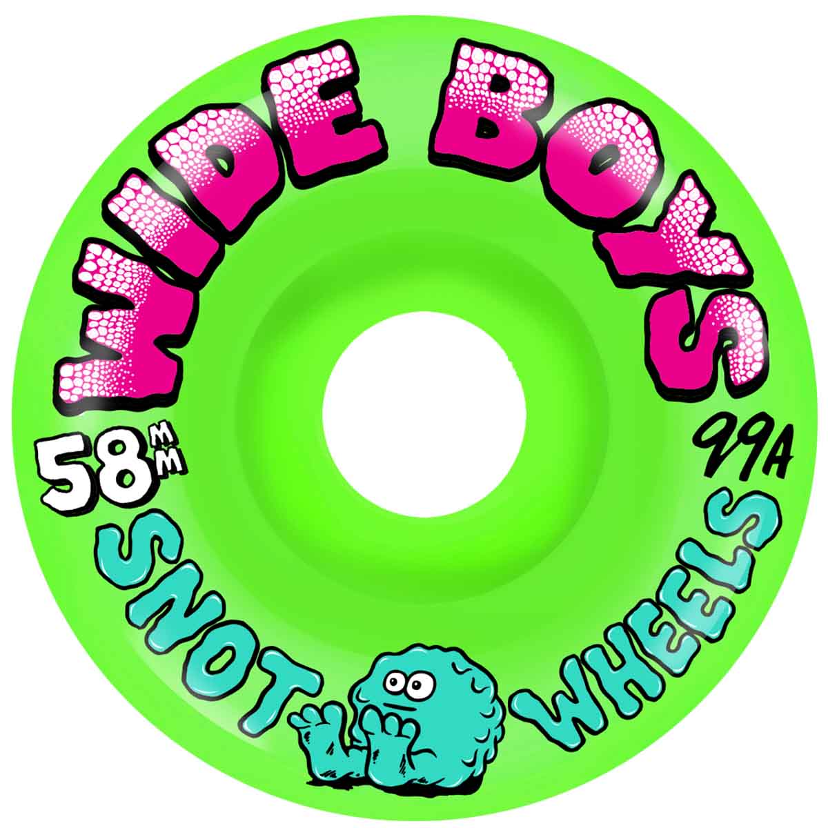 Snot Wide Boys Neon Green 58MM 99A Skateboard Wheels