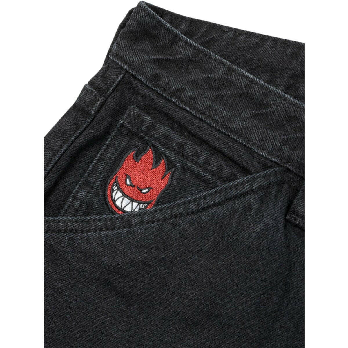 Spitfire - Bighead Fill Denim Shorts Washed Black.