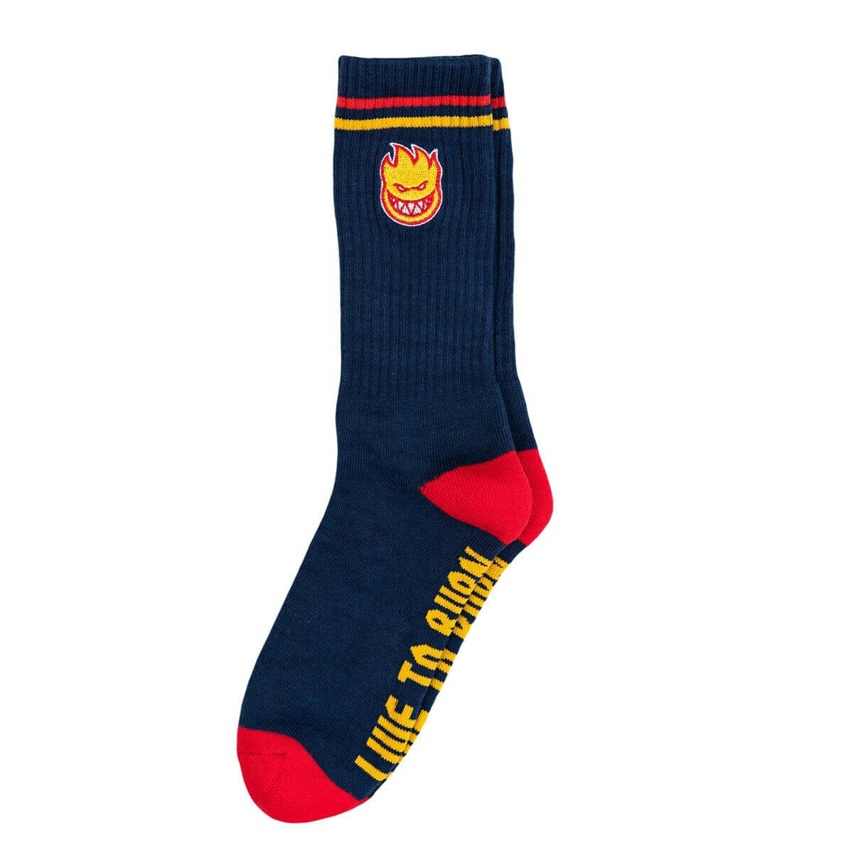 Spitfire - Bighead Fill Emb Socks Navy/Red/Gold.